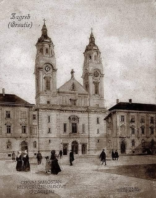 Bazilika Presvetog Srca Isusova, Palmotićeva 1900. godine, razglednica